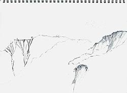 Walter Stach: Skizze zu Calanchi, 2024