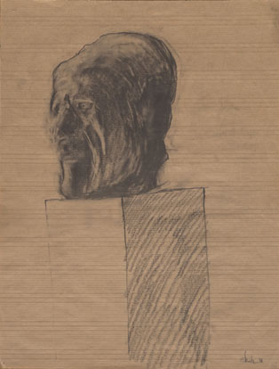 Walter Stach: Alfred Hrdlicka – Porträtbüste Oskar Kokoschka. 1970
