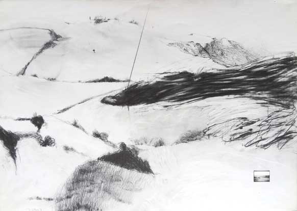 Walter Stach: Vorstudie zu „Landschaft ohne Namen“. 1984