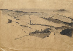 Walter Stach: Vorstudie zu „Landschaft ohne Namen“. 1984