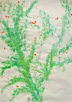 Walter Stach, Pflanze mit Datum, 2013