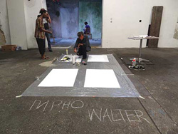 Walter Stach und Mpho Moleking (Lesotho) am 13. August 2012 im moë / Wien.