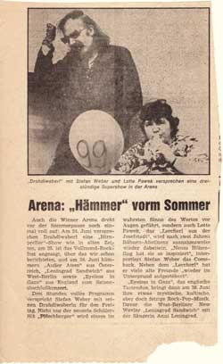 Arena: „Hämmer” vorm Sommer. Juni 1983