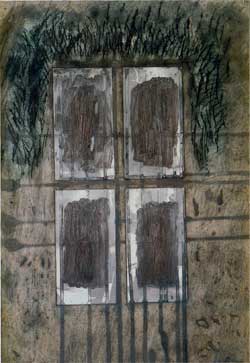 Walter Herrmann: Tiananmen. Collage, übermalt. Um 1989